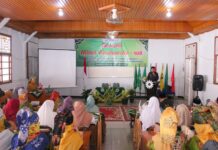 Wakil Wali Kota Payakumbuh Elzadaswarman memberikan sambutan dalam Resepsi Milad ke-108 ‘Aisyiyah di Gedung Gambir