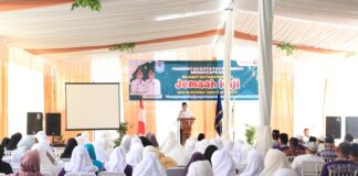 Penyambutan jemaah haji Kota Payakumbuh oleh Wali Kota Zulmaeta di Gedung IPHI, Rabu 16 Juli 2025