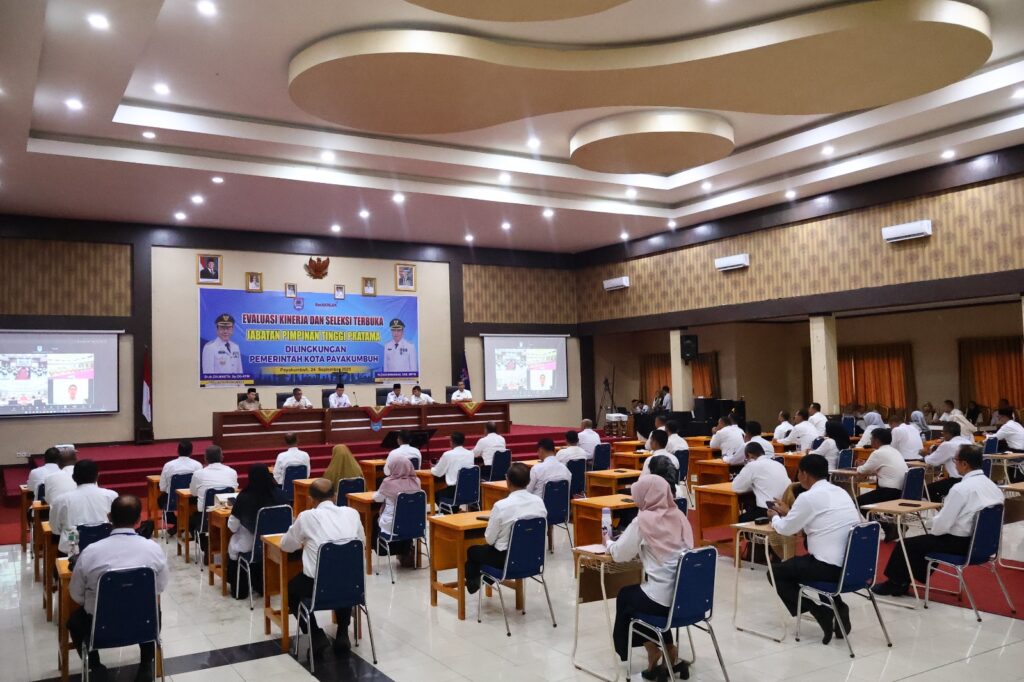 Seleksi terbuka pejabat eselon II Pemerintah Kota Payakumbuh di Aula Ngalau Indah, 24 September 2025.