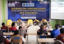 Kepala Bappeda Payakumbuh memimpin kegiatan Diseminasi dan Launching BIG DATA bersama perwakilan OPD di Aula Bappeda Kota Payakumbuh.